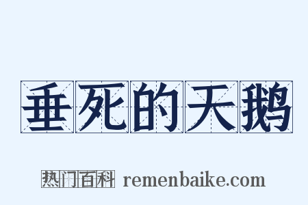 垂死的天鹅是什么意思的图片